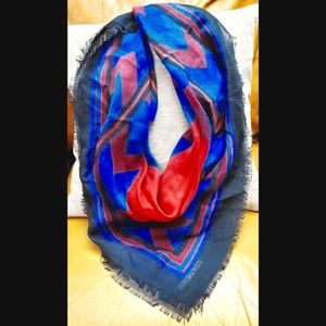 Vintage - Norma Dori Square Geometric Lightweight Scarf